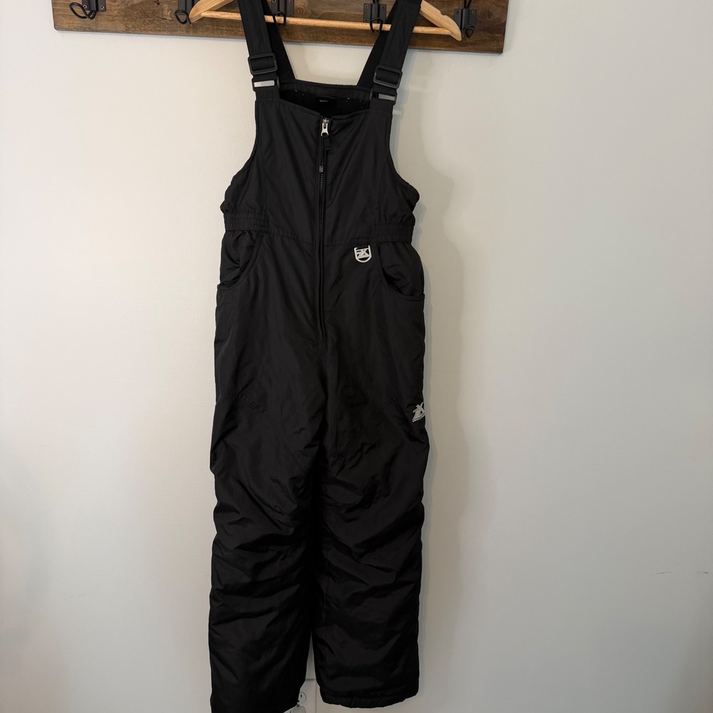 ZeroXposur Kids Black Insulated Snow Bib Overalls Size 14 Winter Ski Pants